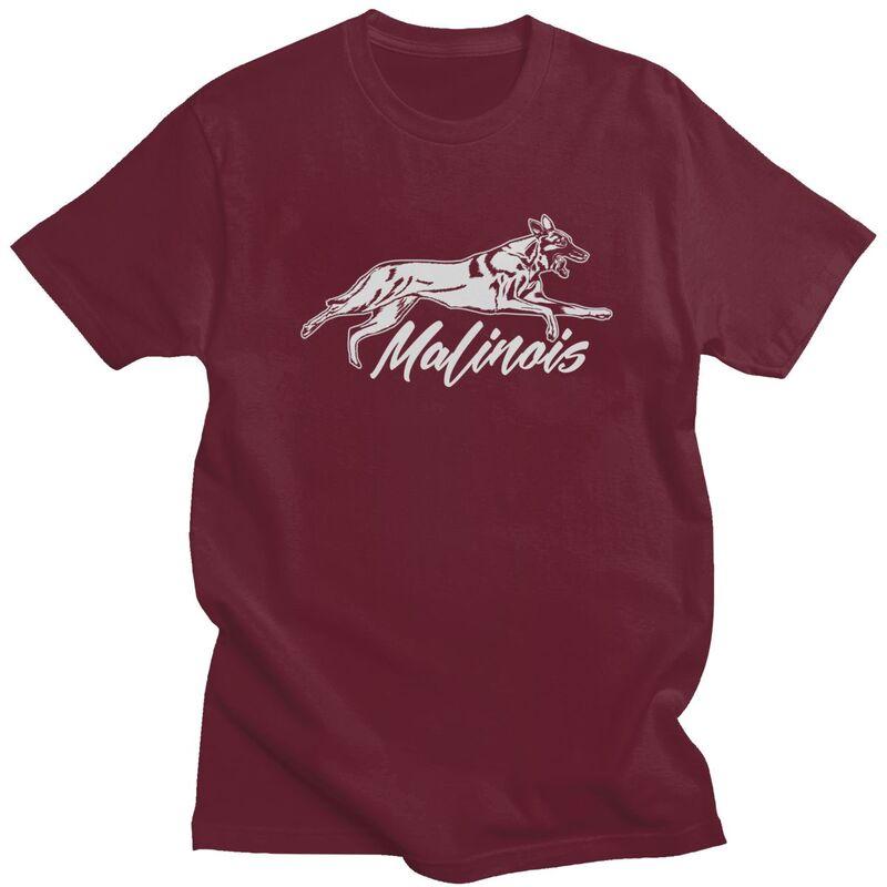 Custom Cool Belgian Shepher Malinois T Shirt Men Short Sleeves Pure Cotton Tshirt Casual Tee Tops Streetwear Tshirt