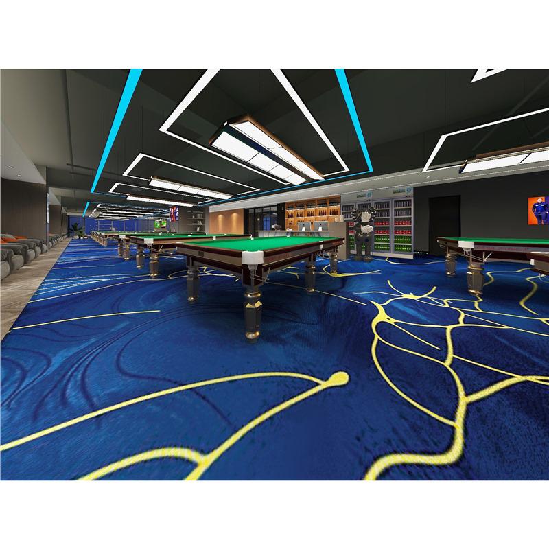 Luxury Fireproof Nylon Billiard Hall Carpet for Hotels - Large Area Print Mat