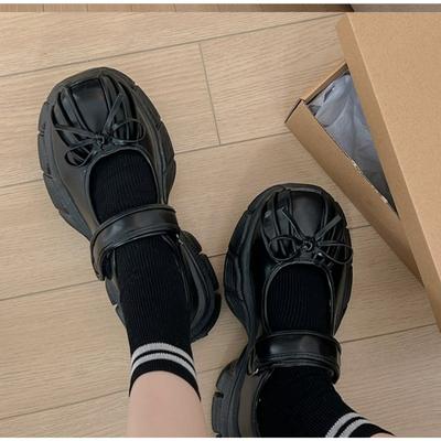 Модные массивные женские спортивные туфли на плоской платформе с бабочкой и узлом-бабочкой для женщин, повседневные, для отдыха на природе, Мэри Джейн