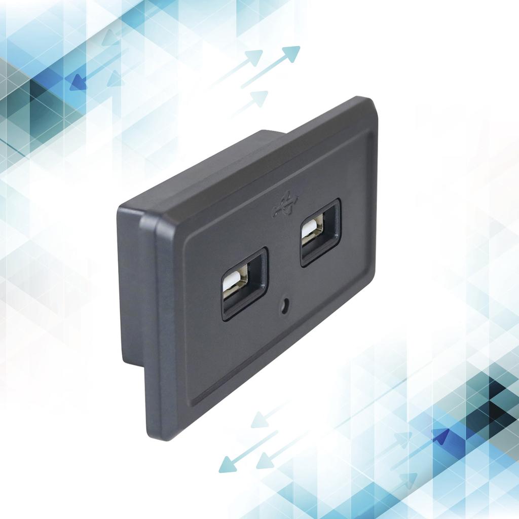 Розетка USB 12 В для автодомов, Розетка USB, Автомобильное зарядное устройство для автодомов, Двойной порт USB, 12 В-24 В, 3,1 А, Гнездовая, Панельный монтаж для автомобиля, прицепа, лодок