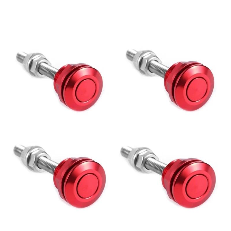 1Pc/4Pcs 22mm Universal Car Push Button Bonnet Hood Pins Kit Aluminum Quick Release Latch Bumper License Plate Lock Clip