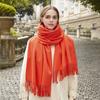 Wool Scarf Autumn and Winter Korean Style Cashmere Scarf Women's Winter New Style Women's Shawl Solid Color Scarf Versatile