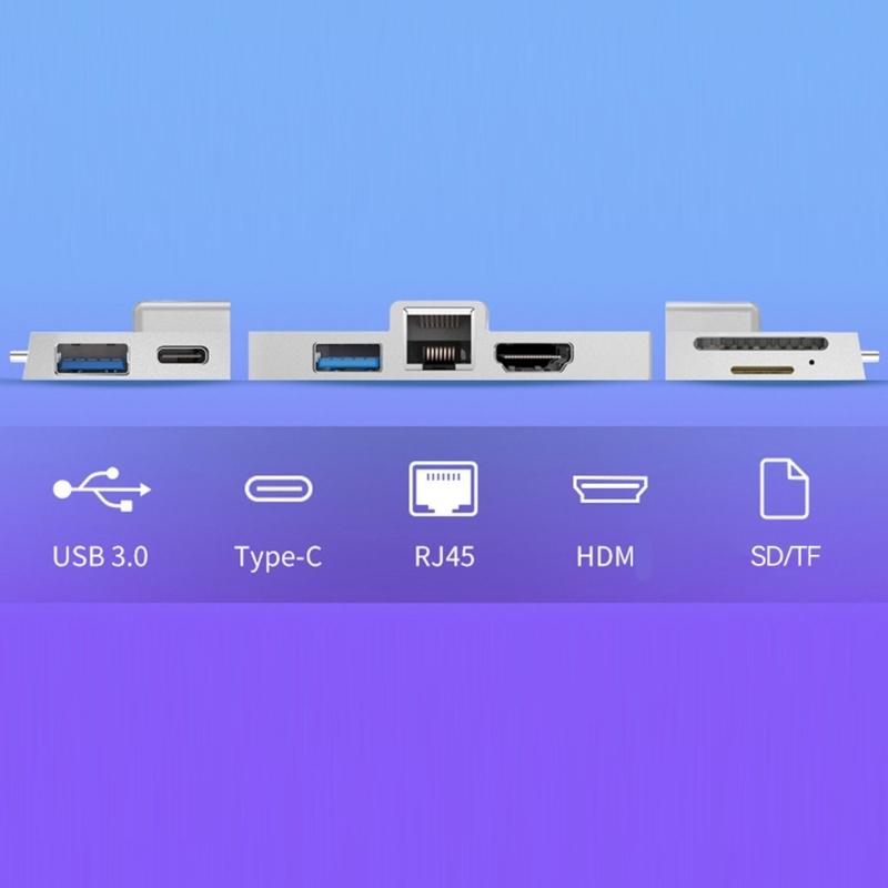 Хаб для    /8/9 - USB 3.0, RJ45, Кардридер, PD 100 Вт и 4K Выход