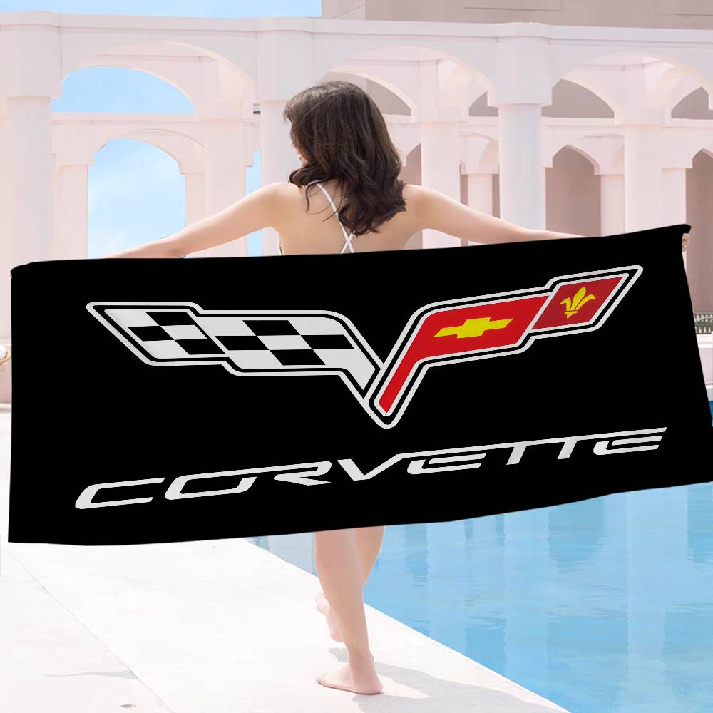 C-Corvette Bath Towel Microfiber Soft Water Absorbing Breathable For Girl Kids Decorative Cartoon Beach Towel