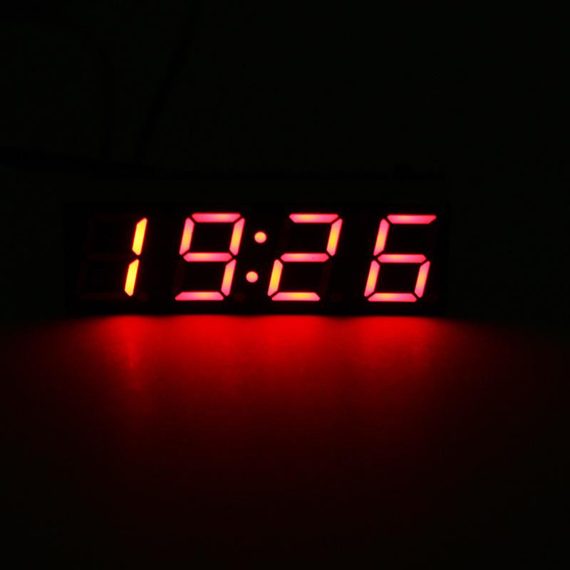 Newest Mini Car Digital Clock Thermometer Voltmeter 3 IN 1 LED Display Digital Timer Voltmeter Interior Electronic Accessoies