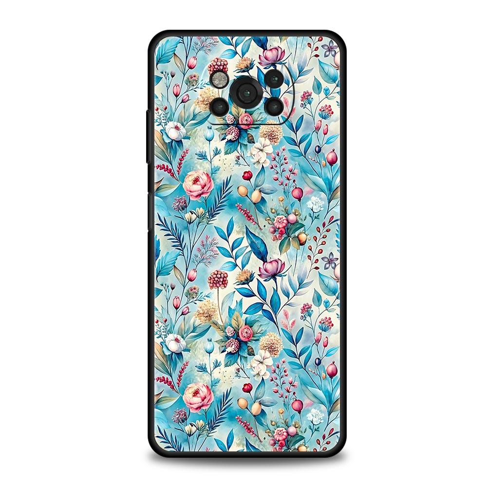 Чехол для телефона с дизайном «Цветы» (масляная живопись) для Xiaomi Poco F7 Ultra F6 F5 F4 F3 X6 X5 X4 X3 NFC C51 C55 GT, мягкий ТПУ