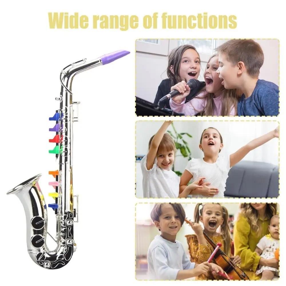 Simulated Musical Kids Saxophone Toy Silver Gold Musical Instruments For Toddler