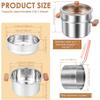 Stainless Steel Fryer Multi-functional Steamer Pot with Handle Steamer and Frying Basket Deep Fryer Pots for Kitchen Accessories