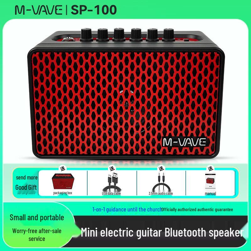 M-VAVE SP100 Bluetooth Портативный гитарный усилитель для выступлений на открытом воздухе и записи
