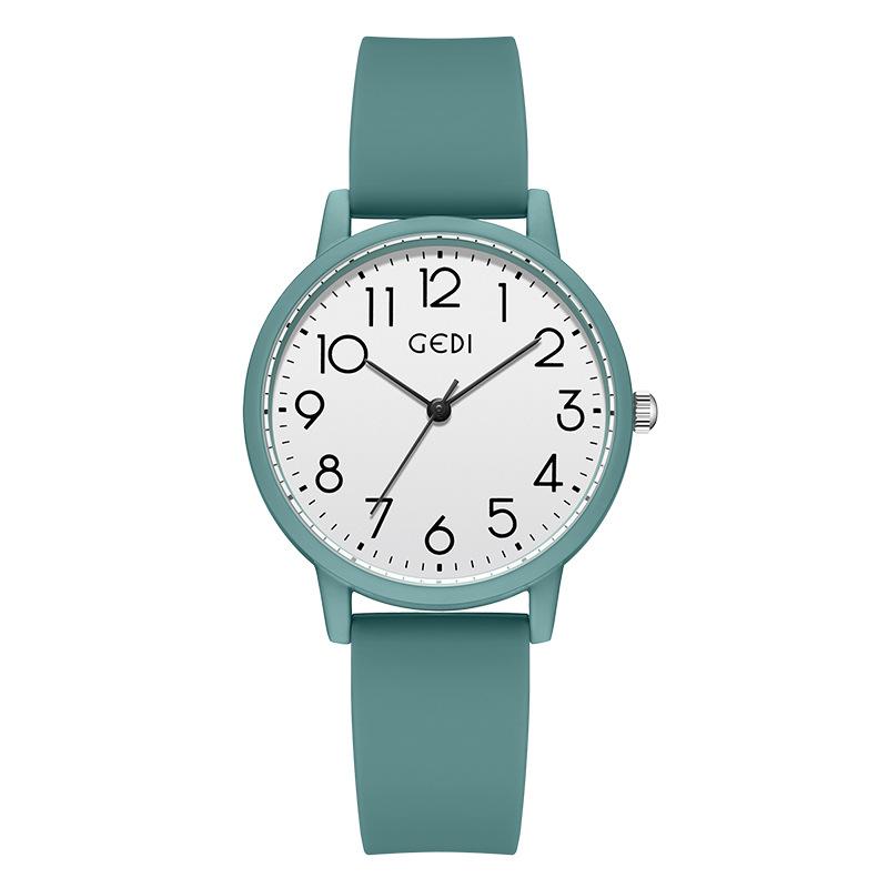 Simple Middle School Student Exam Special Watch Candy Color Waterproof Silicone Watch Women'S High Value Quartz Watch