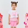 Emotion Castle Girls' Tiniping Hachu Preppy Crop Tee + Sleeveless Set, a Popular Character In Korea