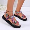 Fashion Women Sandals 2025 New Summer Lightweight Sandals Fashion Beach Casual Slippers Outdoor Bow Tie Flat Shoes Home Slides Women