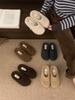 Внутреннее увеличение высоты леопардовый принт бархат маленькие Birkenstocks женские 2025 осень и зима новые сумка-однопедаль голова полушлепки хлопковые туфли