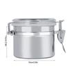 Stainless Steel Coffee Canister Food Storage Jar Tea Sugar Milk Powder Container (10*7.4cm)