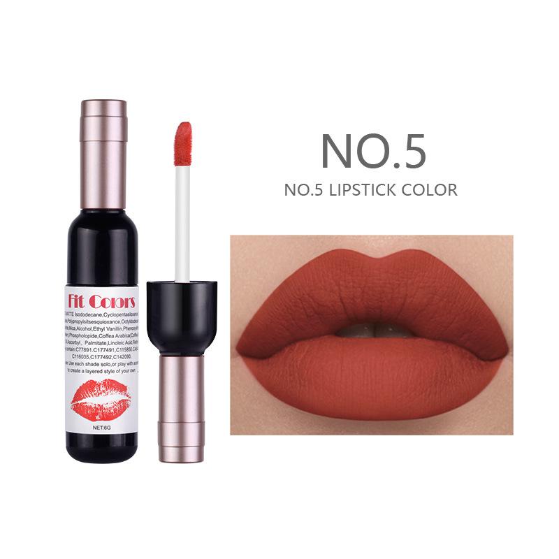 Matte Liquid Lipstick Makeup Set, Matte Liquid Long-Lasting Wear Non-Stick Cup Not Fade Waterproof Lip Gloss