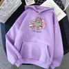2021 Funny The Cat Hoodie Wo Unisex Fashion Kawaii Korean Harajuku Sweatshirt Female 90s Cartoon Clothes Female Hood Oversized Girls