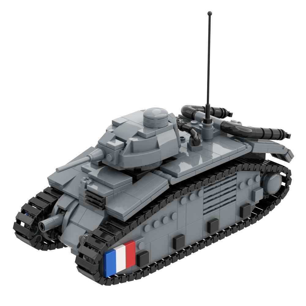 Ww1ww2 Французская Армия Танк AMX-13 CHAR B1 BIS Somua S35 AMX-30 Renault FT-17 ARL44 Lorraine 155 Бронированный Военный Строительный Блок Игрушка