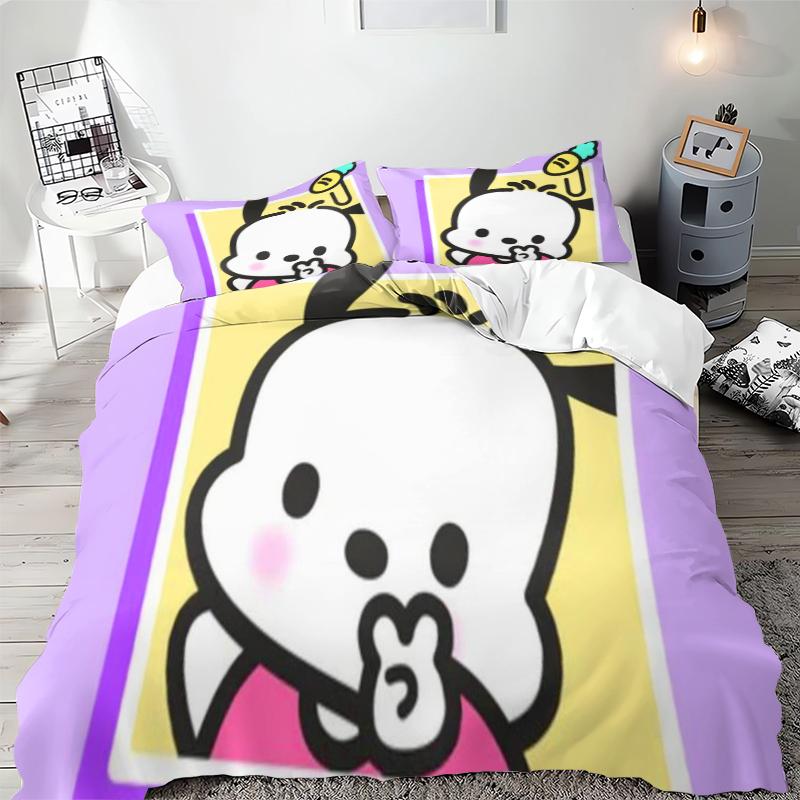 Постельное белье с 3D-принтом Pochacco, комплекты: одеяло, покрывало, пододеяльник, наволочки, 2-3 предмета, декор для детской и взрослой спальни