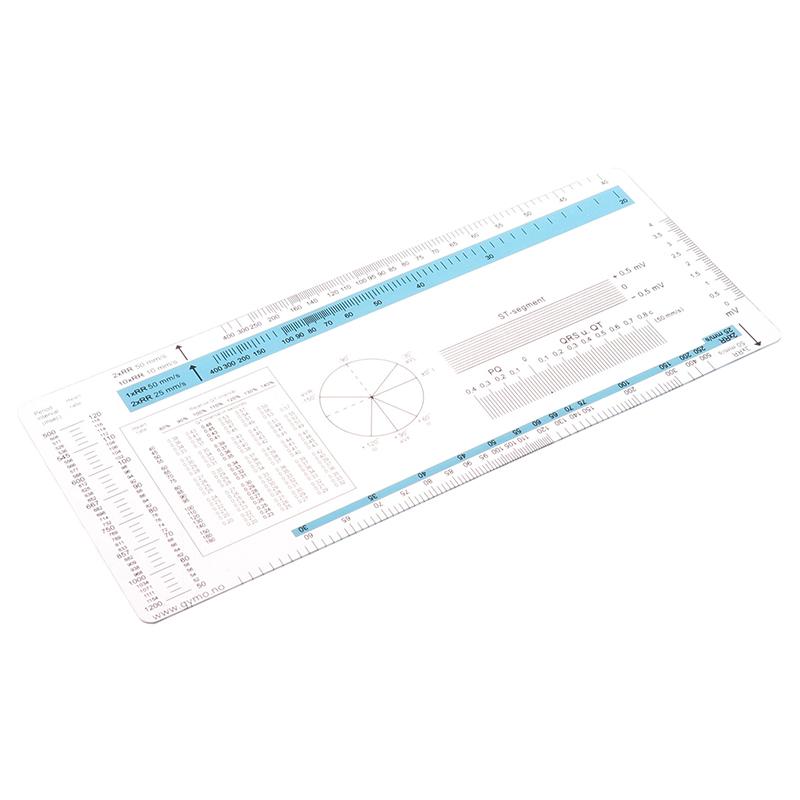 Линейка ЭКГ Карманный справочник для студентов ЭКГ Линейка электрокардиограммы Кардиограмма Прозрачная мягкая линейка сердечного ритма
