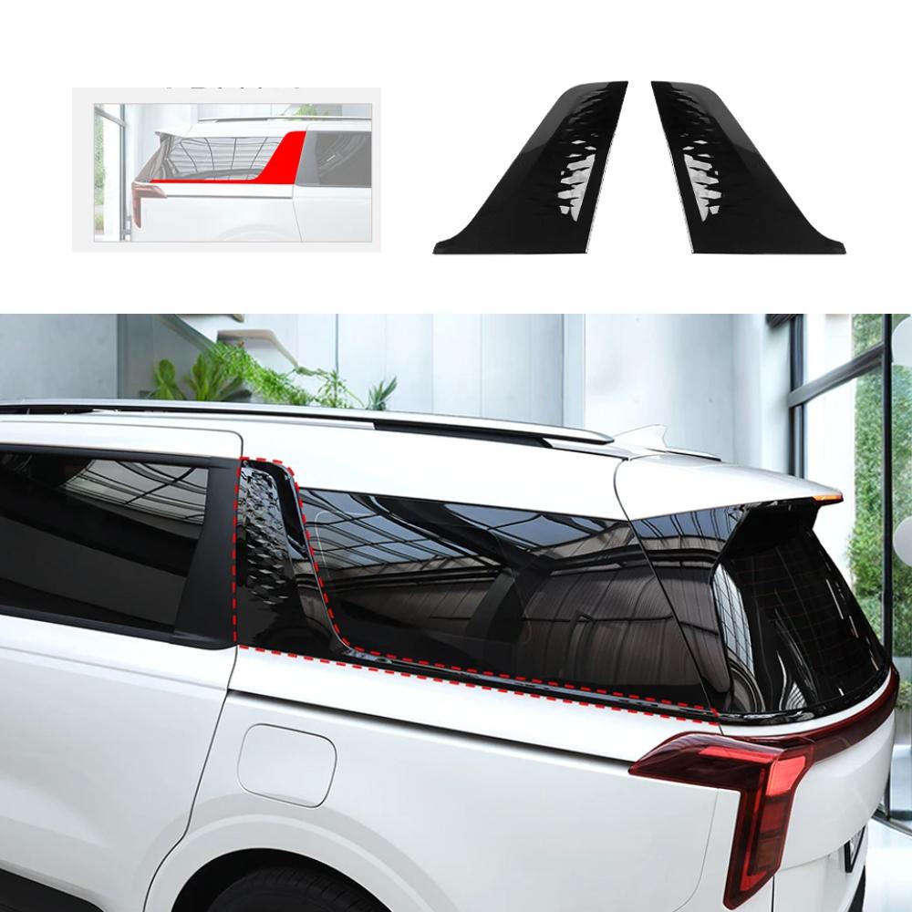 For KIA Carnival KA4 2022-2026 6PCS Car Window Decorative Strip Rear Side Panel Cover D-pillar Window Strip Trim AccessoriesGood product
