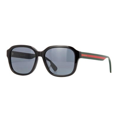 Gucci Овальные солнцезащитные очки Унисекс Черные