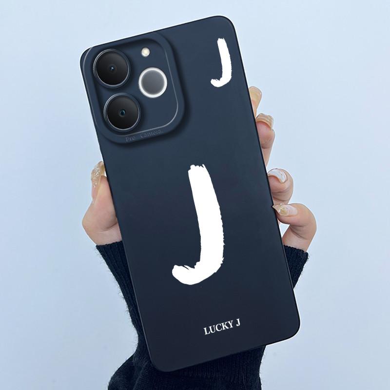 Чехол для Realme Note 70 Note 70T Чехол-бампер для Realme Narzo 80 Lite Милые начальные буквы Ударопрочный Мягкий силиконовый Чехол для телефона