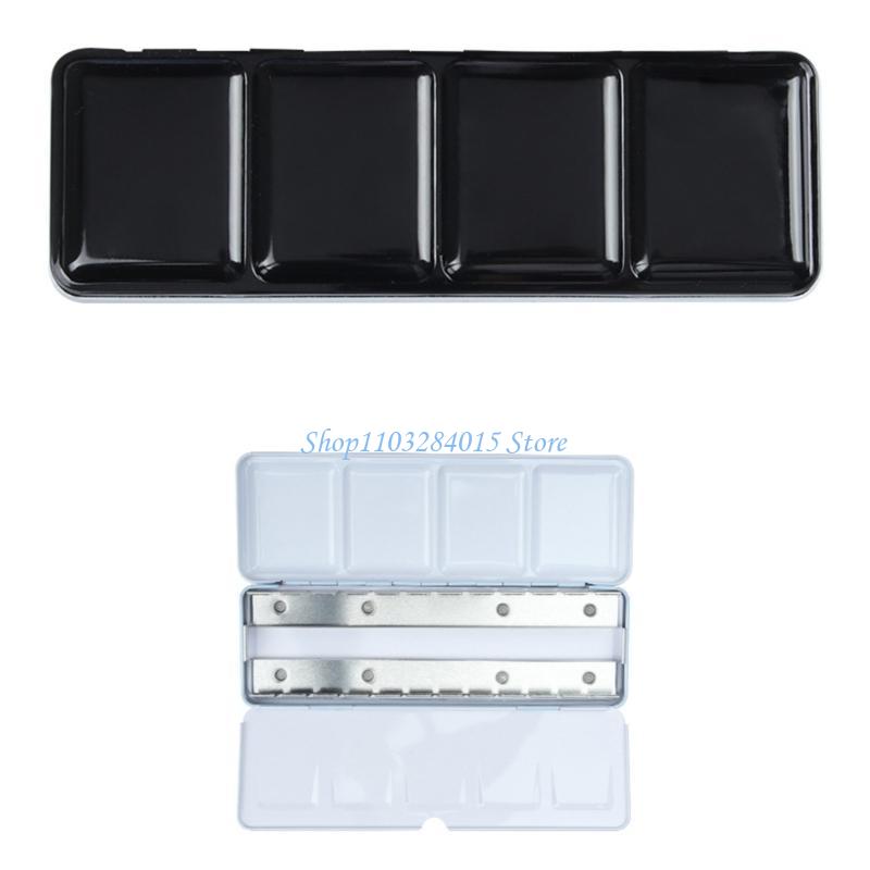 R6FF Empty Watercolor Palette-Trays Travel-Size Portable Paint Boxes Metal Empty Watercolor Tin Palette-Paint Case DIY Crafts