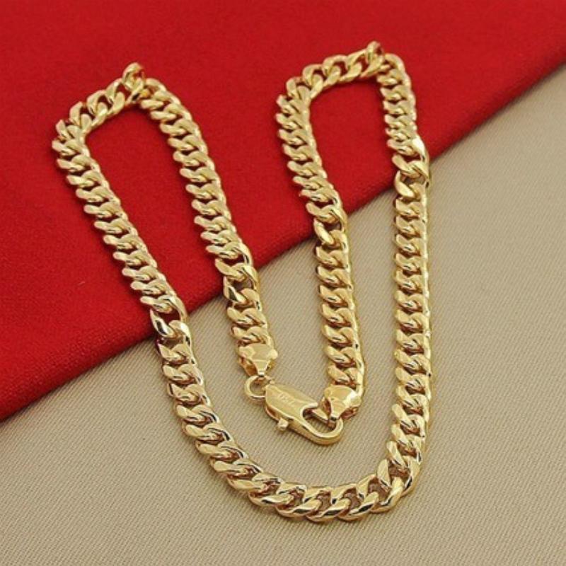 925 Silver Plated Side 6MM Necklace Fashion Exquisite Wear Jewelry Accessories