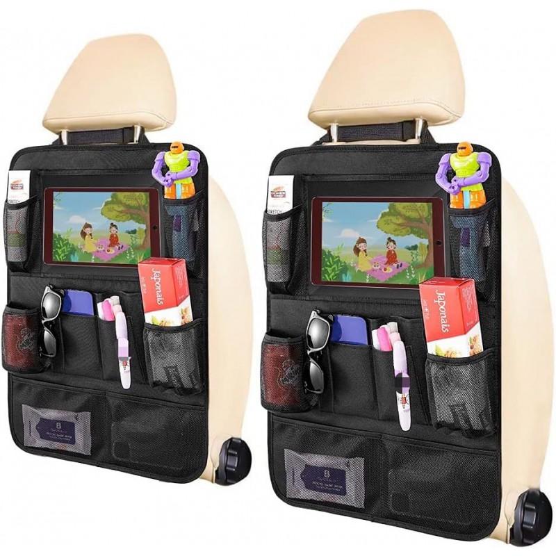 Car Seat Back Organizer Bag IPad Tablet Phone Snacks Storage Hanging Pocket Rear Passenger