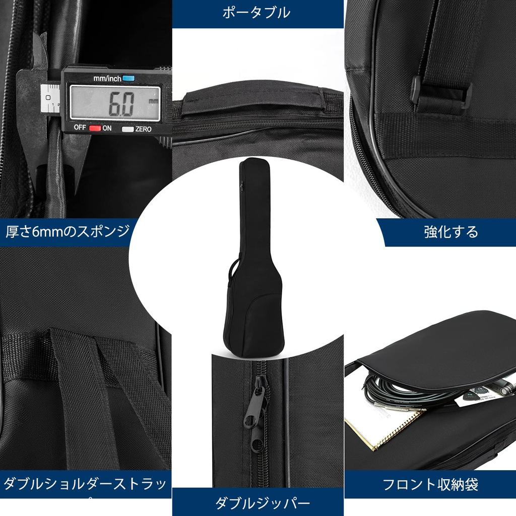 Rxakudedo Guitar Bag, Acoustic Guitar Case, Gig Bag, Soft Case for Acoustic Guitar (for Electric Bass)
