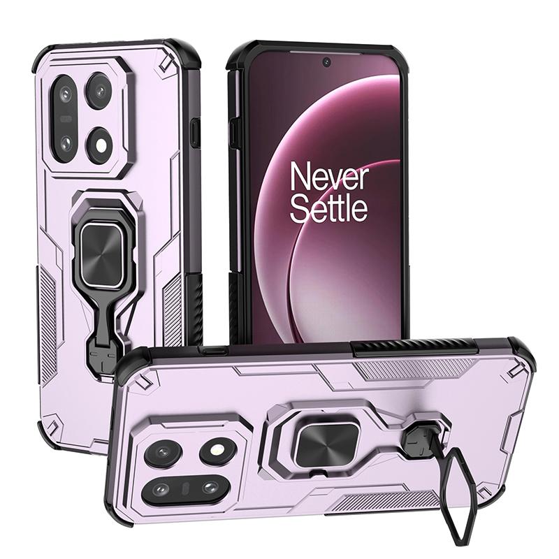 KEYSION Противоударный бронированный чехол для OnePlus 15 5G Силикон+ПК Вертикальная металлическая подставка-кольцо для телефона Задняя крышка для One Plus 1+ 15