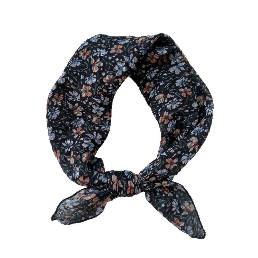 Korean-Inspired Cotton Linen Silk Scarf - Elegant, Simple, High-End Neckerchief for Spring & Autumn