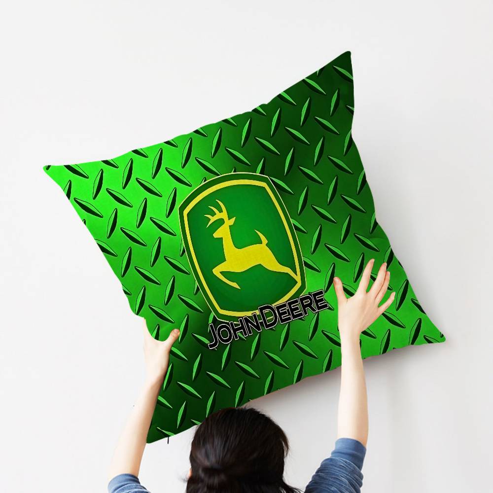 Agricultural Equipment J-John Deere Cushion Cover Car Throw Pillow Case For Sofa Car Christmas Gift 40X40Cm 45X45Cm