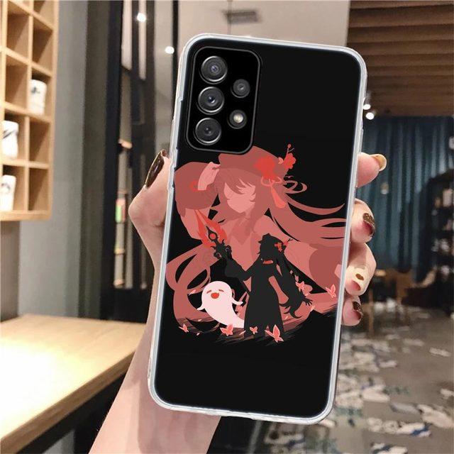 Черный художественный мягкий чехол для телефона Genshin Impact для Samsung Galaxy A52 A53 A12 A13 A22 A23 A32 A33 A72 A73 5g A02s A03s A50s Pattern Co