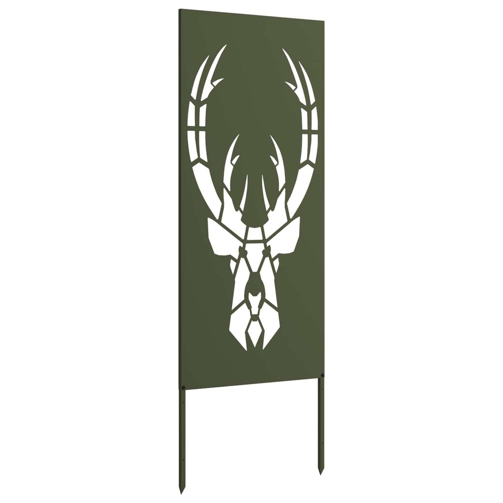 Garden Privacy Screen Canvas with Animal Pattern Olive Green 50 x 140 cm