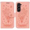 For Infinix Hot 50 Pro+ 4G Case Butterfly Flower Imprint PU Leather Wallet Phone Cover with Strap