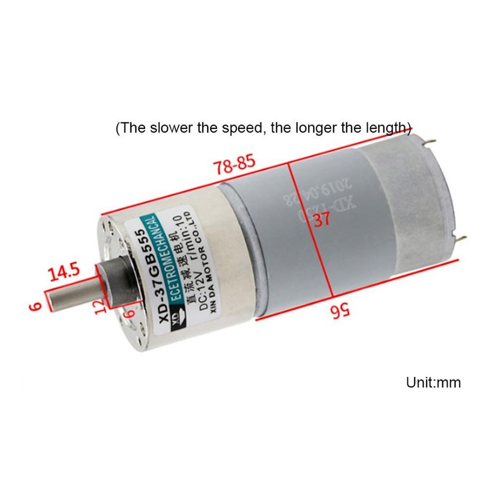 12 В/24 В 35 Вт микро-мотор-редуктор постоянного тока с регулируемой скоростью по часовой/против часовой стрелки, большой малошумный электродвигатель