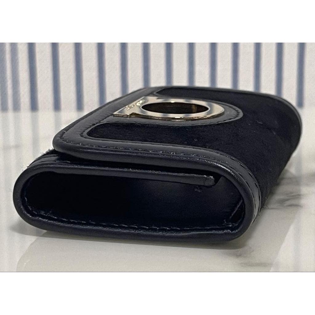 Used Unused Ferragamo Gancini 6-key case, black, gold, with box