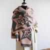 Five-Pointed Star Printing Fresh And Versatile Atmosphere Women'S Imitation Cashmere Warm Scarf Style Fashion Shawl