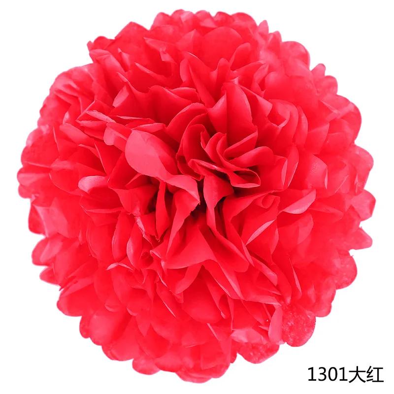 6-14inch(15-35cm) Handmade Tissue Party Flower Ball Decoration Paper Pompoms Wedding Decorative Baby Shower Birthday Favor Decor
