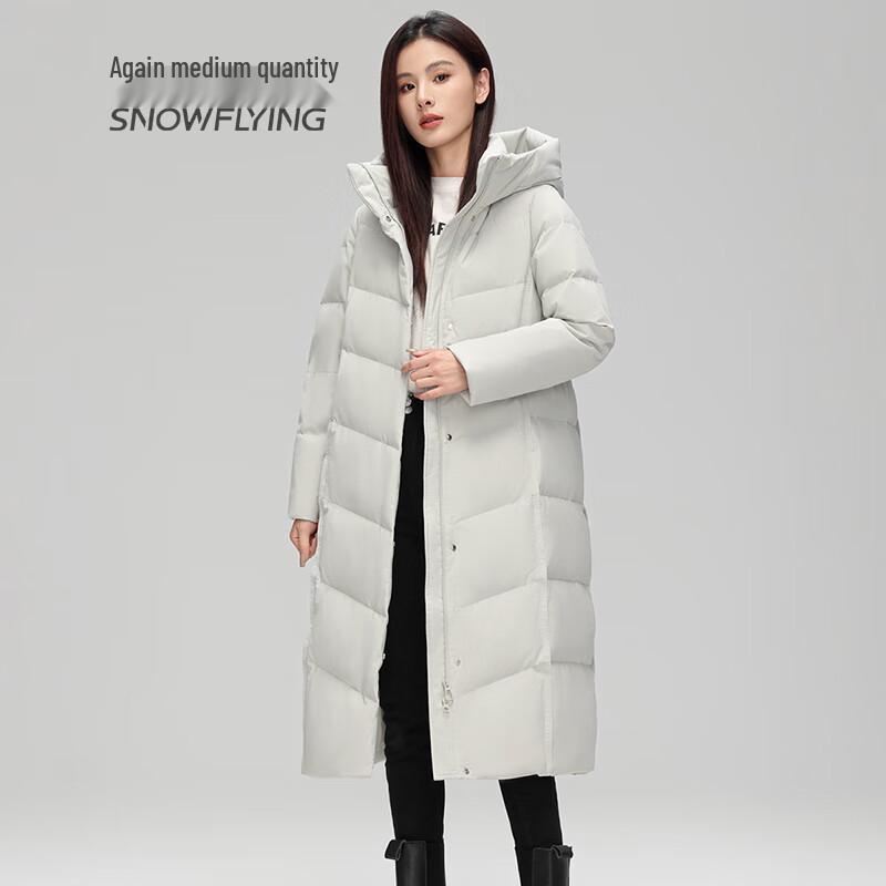 SNOWFLYING Женский удлиненный пуховик с капюшоном