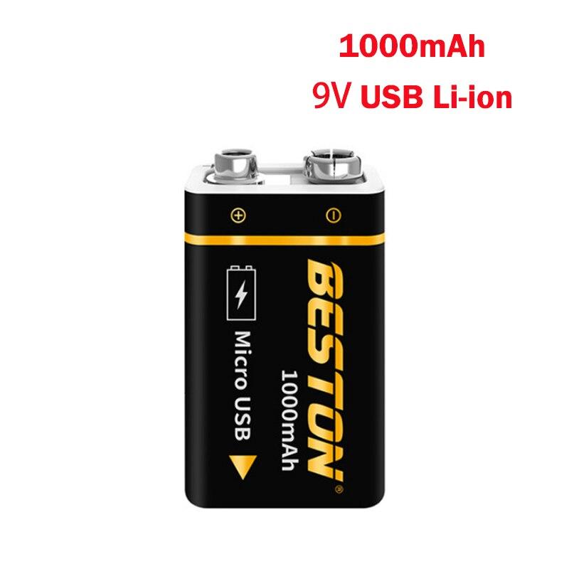 Новый литий-ионный аккумулятор USB 9 В 1000 мАч 6F22 для мультиметра, микрофона, игрушки, детектор дыма с дистанционным управлением