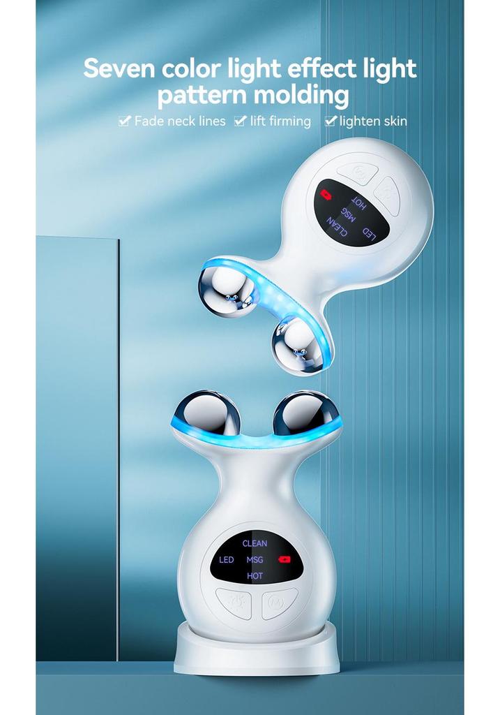 Многофункциональный массажер для шеи и лица с LED-терапией