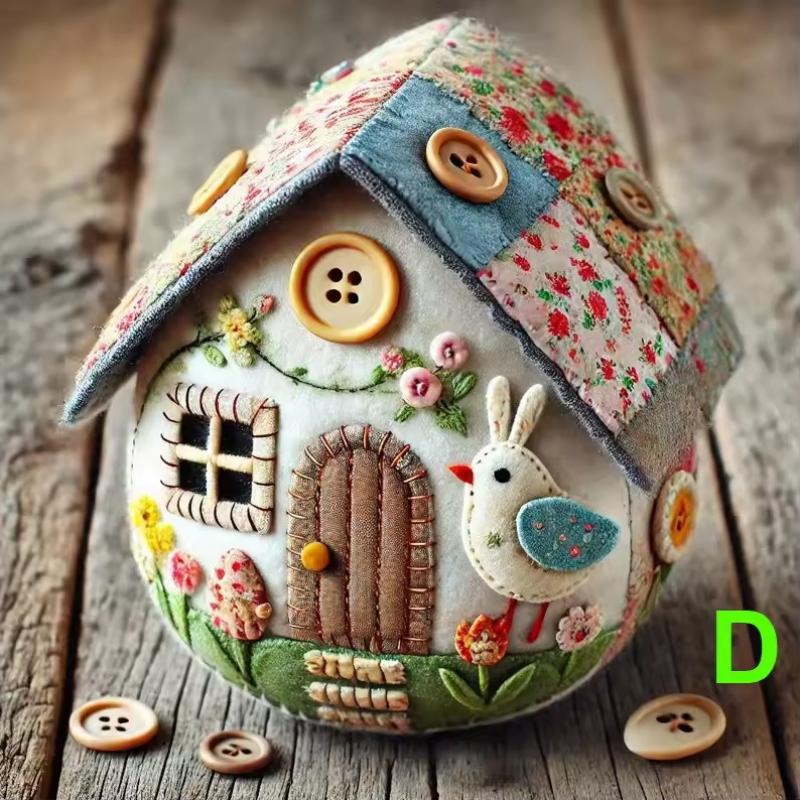 Patchwork Felt Easter Egg House Diy Kit Flower Spring Festival Party Diy Kids Gift 2026 Happy Easter Day Home Decor