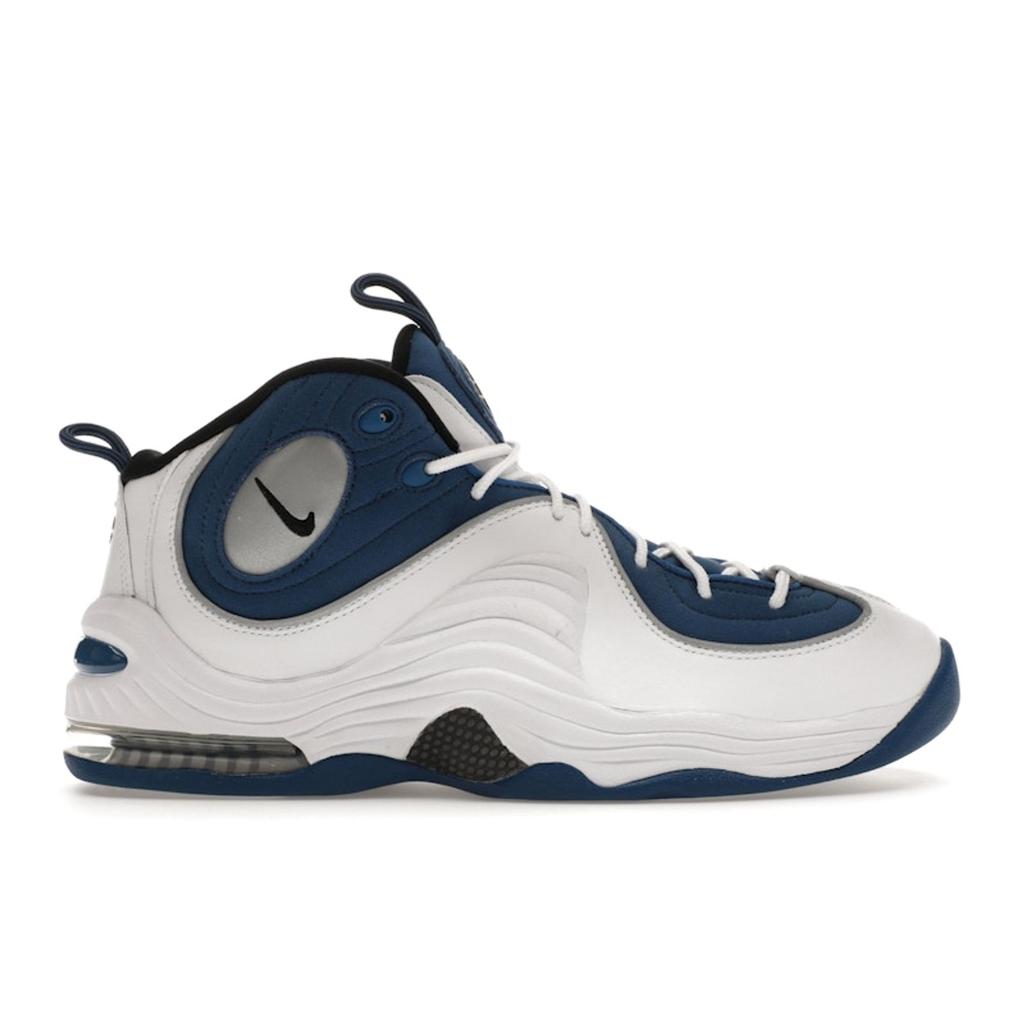 Nike Air Penny 2 QS Atlantic Blue 2023 Unisex Sneakers White Black Metallic-Silver FN4438-400