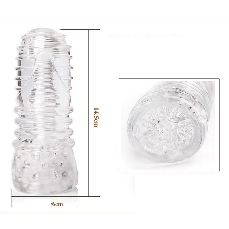 Male Clear Masturbator  Stroker Silicone Soft Transparent  Masturbators