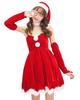 Milky Time Women's Strapless Christmas Santa Cosplay Dress