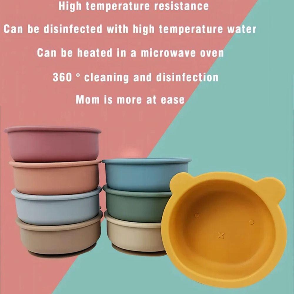 Waterproof Silicone Suction Bowls Flexible Feeding Bowl Set Feeding Tableware Learning To Eat