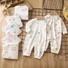 Class A Pure Cotton Baby Romper - Long Sleeve Spring/Autumn Newborn Crawling Suit Pajamas for Boys & Girls