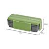 Pearl Metal Men's 2-Tier Bento Box with 4-Point Lock, Khaki Green, Made in Japan, Home Label D-438